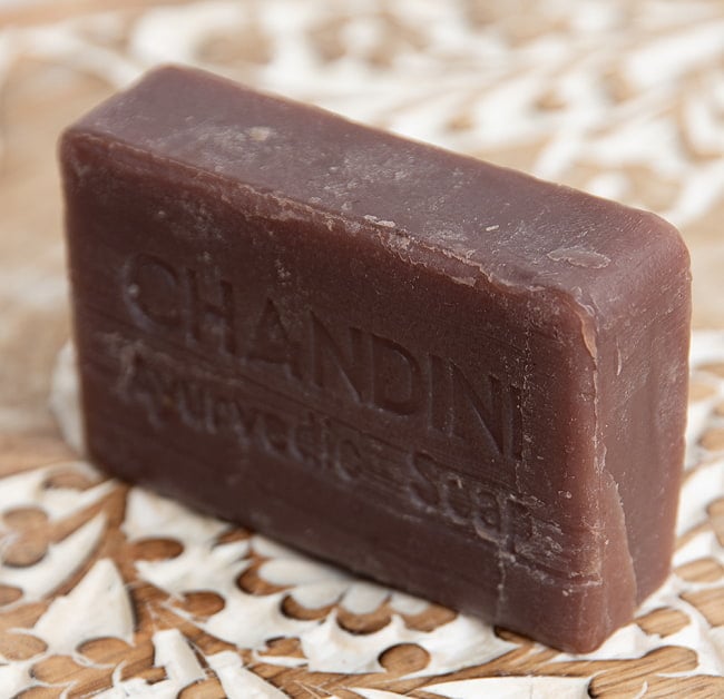 【6個セット】ＣＫＫＭ　アーユルブリス　チャンディニ　ソープ　Ｒ  [CKKM AYURBLISS CHANDINI Red Sandal] 7 - 中の石鹸です