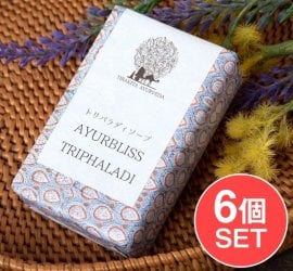【6個セット】ＣＫＫＭ　アーユルブリス　チャンディニ　トリパラディ　ソープ[CKKM AYURBLISS CHANDINI TRIPHALADI](SET-COSM-61)