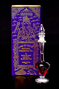 【自由に選べる5個セット】【5ml】ナチュラルフレグランスオイル 　　昔ながらの美しい吹きガラスボトル - サブ2