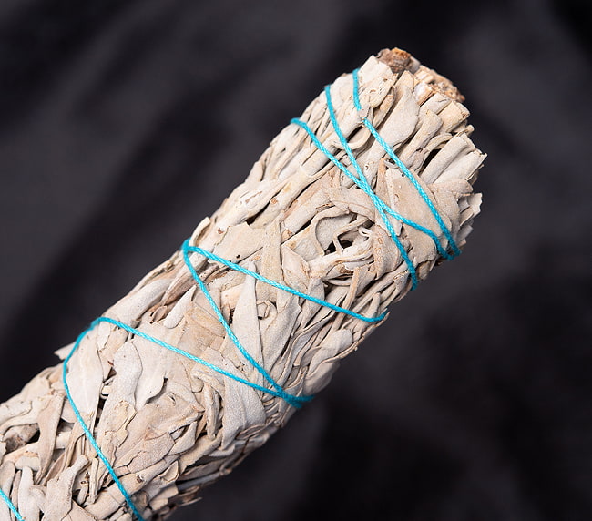 【10個セット】カリフォルニア ホワイトセージ 無農薬 ワンド バンドル スティック [16.5cm  45g程度]スマッジング　浄化 4 - 端っこはこんな感じです