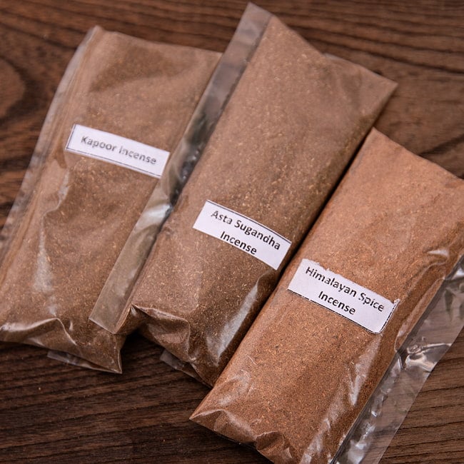 【6個セット】自分の好みに調合できる ネパールロープ香の手作りキット 4 - 【Himarayan spice】【Asta Sugandha】【Kapoor Incense】の3種が入っています