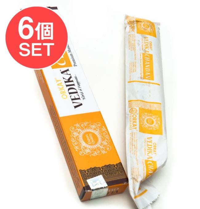 【6個セット】Vedika Chandan香の写真セット,お香,インセンス,インド香,レア 香,チャンダン