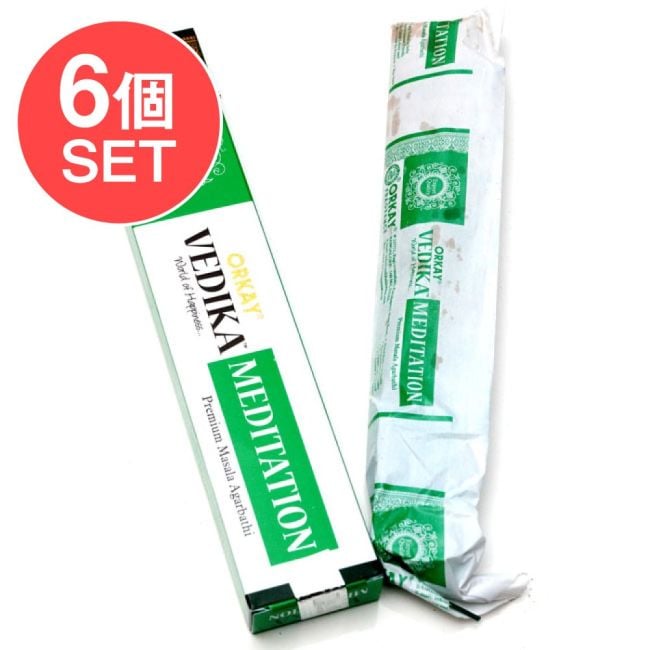 【6個セット】Vedika Meditation香の写真セット,お香,インセンス,インド香,レア 香
