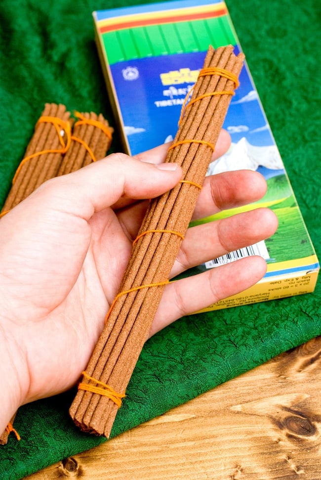 【6個セット】【約60本入り】Sorig チベタンインセンス【メン・ツィー・カンのお香】 7 - このような長さになっています。
