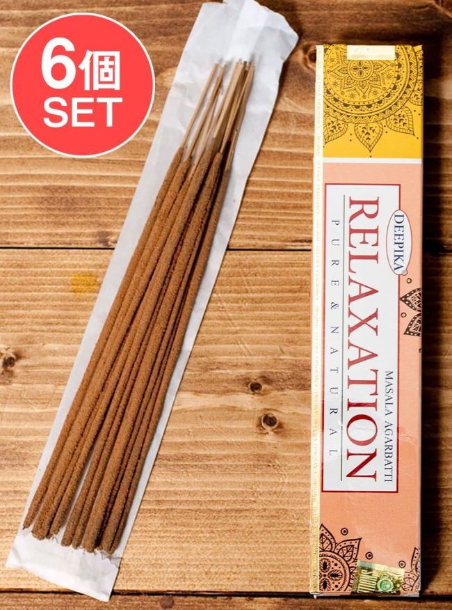 【6個セット】Deepika リラクゼーション香 Relaxationの写真セット,Deepika,お香,インセンス,インド香,レア 香