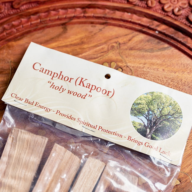【6個セット】ヒンドゥー教の儀式で用いられる　樟脳の原木スティックタイプ　Camphor(Kapoor) 香木　お香【約50g程度】 9 - 拡大写真です