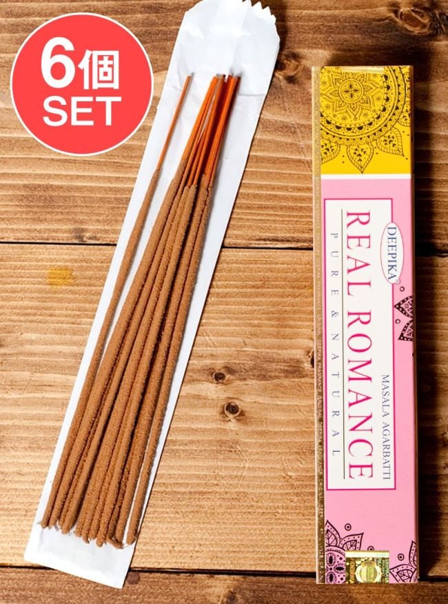 【6個セット】Deepika REAL ROMANCE香の写真セット,Deepika,お香,インセンス,インド香,レア 香,白檀,サンダルウッド