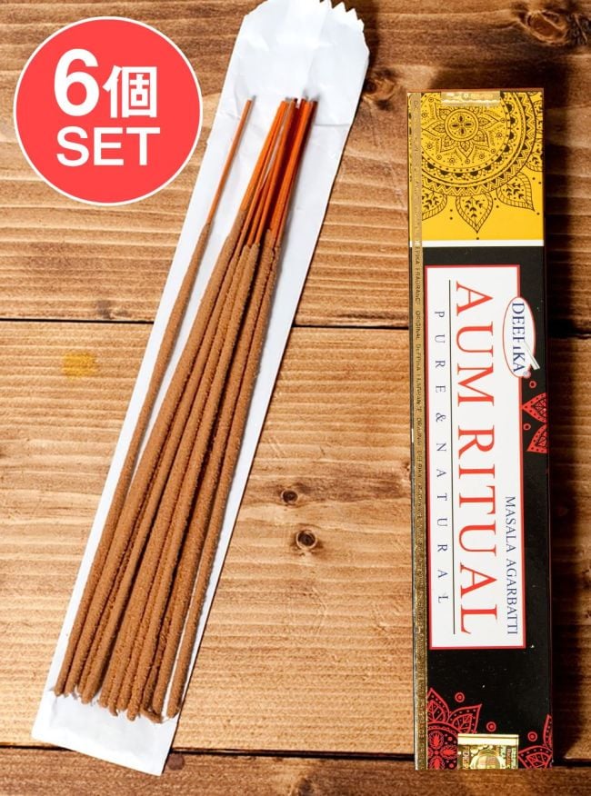【6個セット】Deepika AUM RITUAL香の写真セット,Deepika,お香,インセンス,インド香,レア 香,白檀,サンダルウッド
