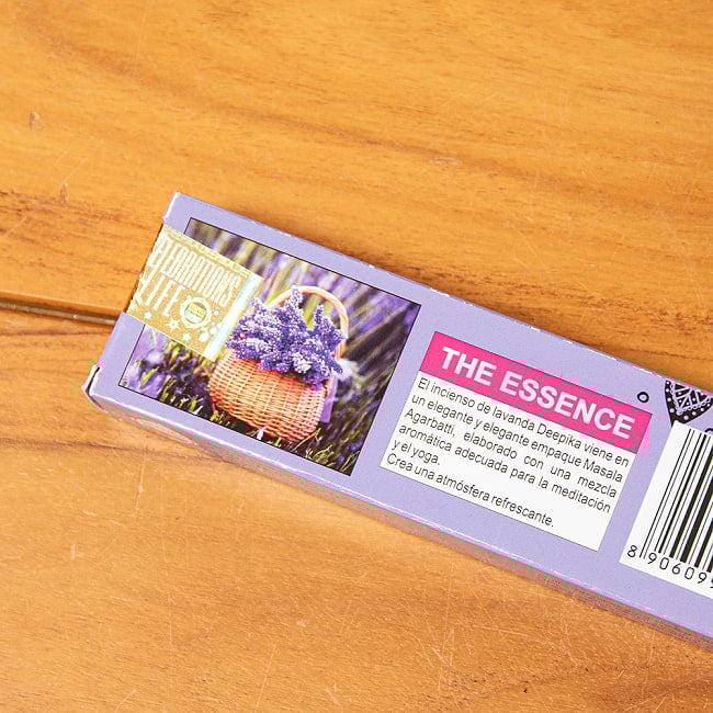 【6個セット】Deepika LAVENDER香 4 - パッケージ裏面の写真です。