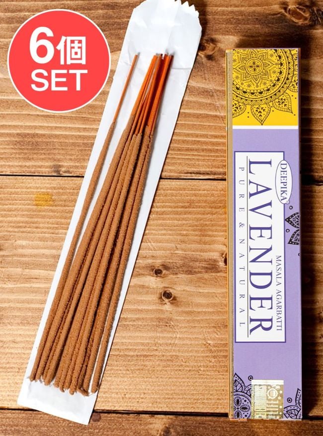 【6個セット】Deepika LAVENDER香の写真セット,Deepika,お香,インセンス,インド香,レア 香,白檀,サンダルウッド