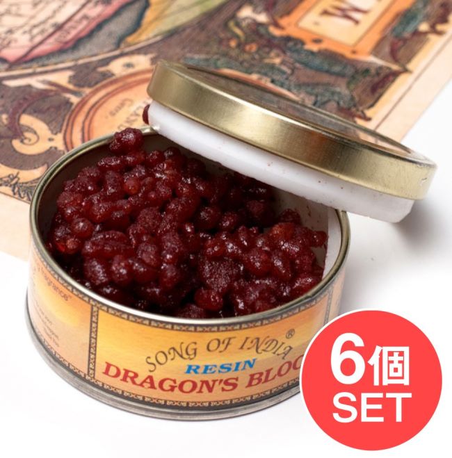 【6個セット】ドラゴンズ・ブラッド(Dragons Blood) - レジン樹脂香の写真セット,インド香,アラブ香,レジン香,樹脂香,薫香