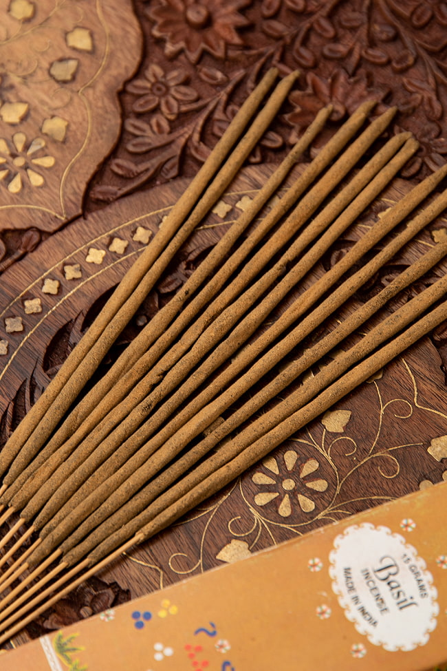 【6個セット】FLORA AGARBATI香 - Basil（バジル） 4 - お香の拡大写真です。