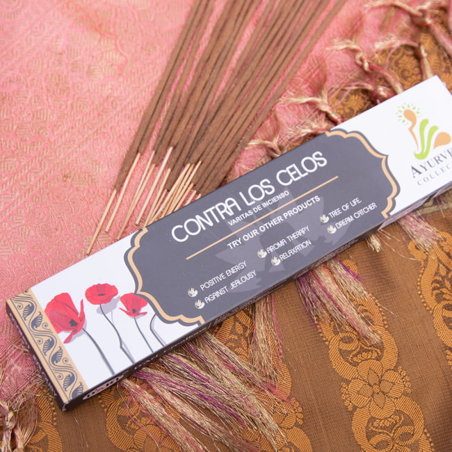 【6個セット】D‘ART - Ayurveda Collection香 - Against Jealousy 3 - 裏はスペイン語で香りの名前が書かれています