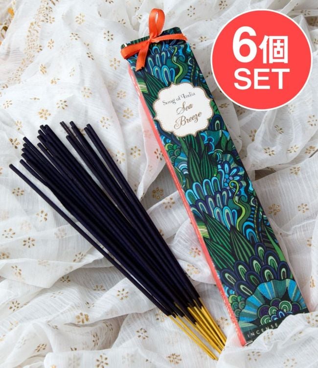 【6個セット】Song of India - Little Pleasures香 - SeaBreezの写真セット,お香,インセンス,ナチュラル,ハーバル,インド