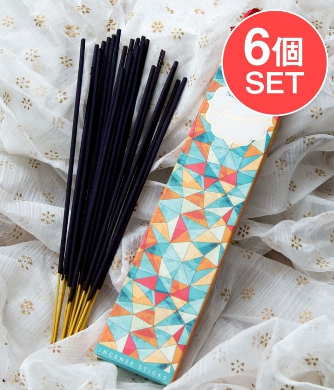 【6個セット】Song of India - Little Pleasures香 - Honeysuckleの写真セット,お香,インセンス,ナチュラル,ハーバル,インド