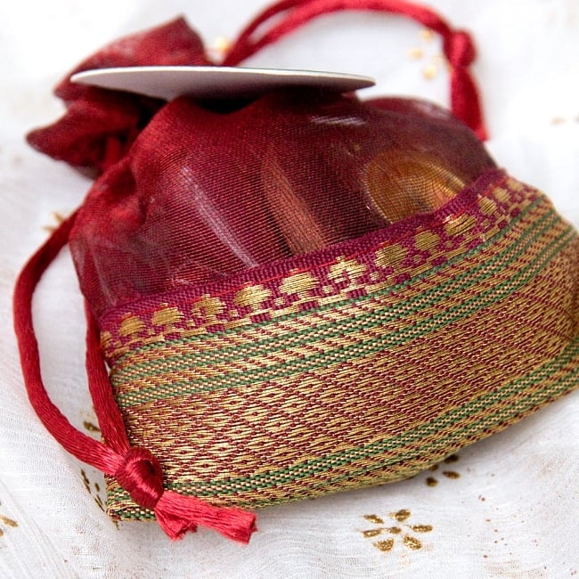 【6個セット】オーガンジーの袋入りコーンお香セット -Mountain Rose- 3 - インド風デザインのボーダー入り