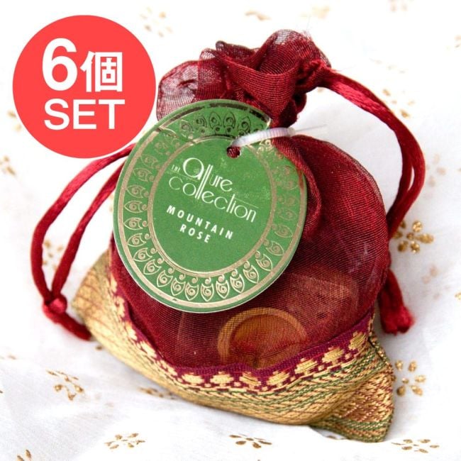 【6個セット】オーガンジーの袋入りコーンお香セット -Mountain Rose-の写真
