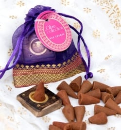 【6個セット】オーガンジーの袋入りコーンお香セット - ナグ・チャンパ - サブ4