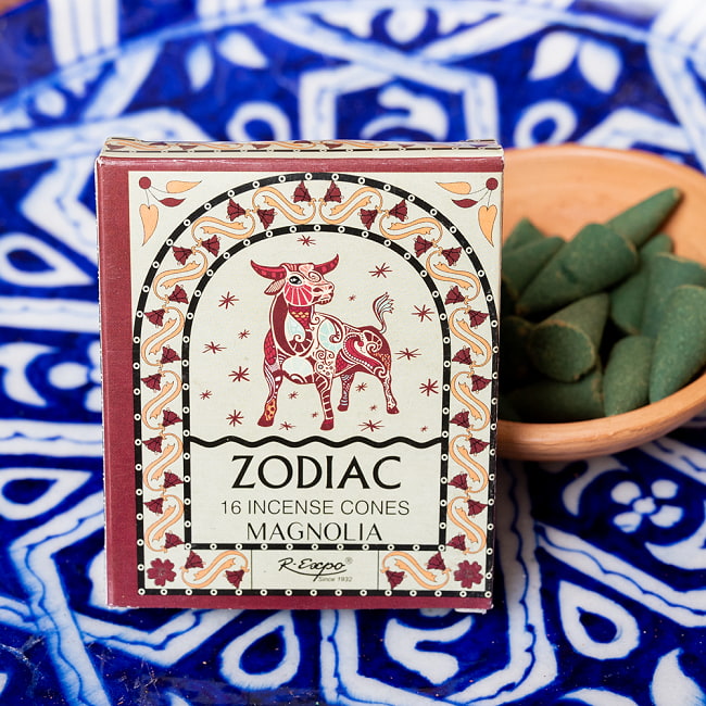 【6個セット】〔おうし座〕マグノリアの香り ゾディアック 黄道十二星座のコーン香 2 - 黄道十二星座をモチーフにしたお香です ※写真の皿は付属いたしません