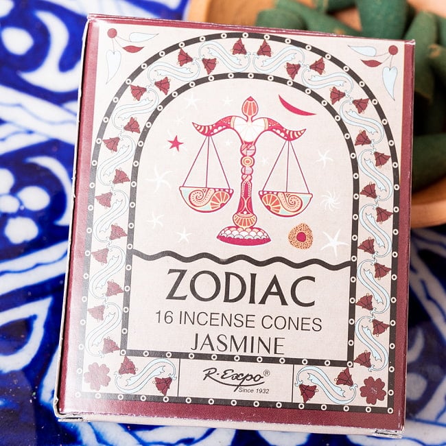 【6個セット】〔てんびん座〕ジャスミンの香り ゾディアック 黄道十二星座のコーン香 3 - パッケージ拡大写真です