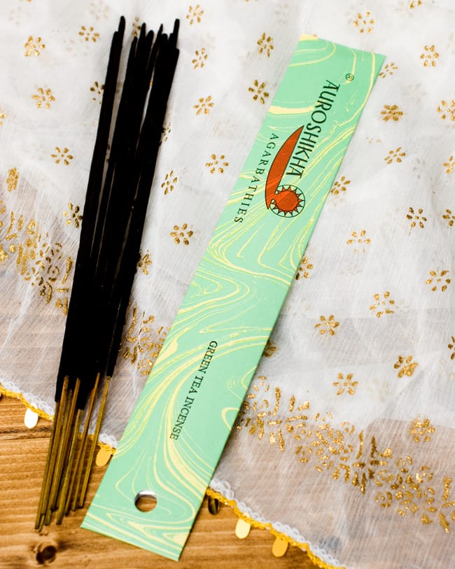 【6個セット】オウロシカ香 - グリーンティー(GREEN TEA)の香り 2 - スティック状のお香です。一本一本丁寧に作られています。