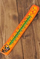 手塗り匙形香たて - 象（オレンジ）の商品写真