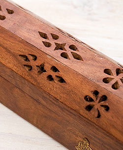 シーシャムウッド 山型お香立て - ブッダ - サブ3