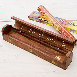 シーシャムウッド 山型お香立て - ブッダ - サブ4