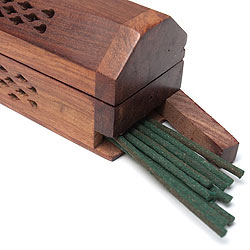 シーシャムウッド 山型お香立て - ブッダ - サブ5