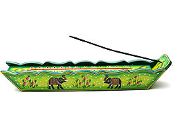 船形お香立 - 象(緑) - サブ2