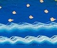 船形お香立 - 波(青)の商品写真