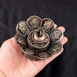 チベット香用蓮型お香立て【約10cm×約8cm】 - サブ2