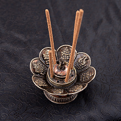 チベット香用蓮型お香立て【約10cm×約8cm】 - サブ3