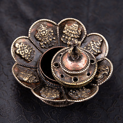 チベット香用蓮型お香立て【約10cm×約8cm】 - サブ5