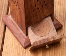 インドの木製 タワー型お香立て【縦36cm】 - サブ4