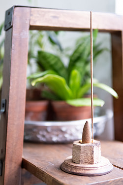 マンゴーウッド タワー型お香立て【約30cm】 - サブ5