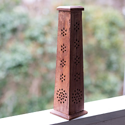 インドの木製 タワー型お香立て【約30cm】 - サブ2