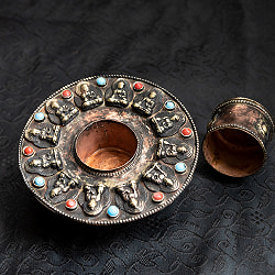 チベット香用アンティークお香立て[直径：約10.5cm] - サブ3