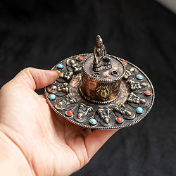 チベット香用アンティークお香立て[直径：約10.5cm] - サブ5