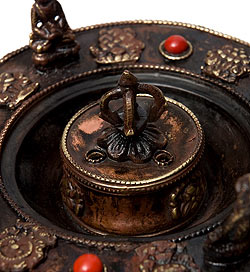 チベット香用アンティークお香立て[直径：約13.5cm] - サブ2