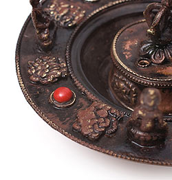 チベット香用アンティークお香立て[直径：約13.5cm] - サブ5