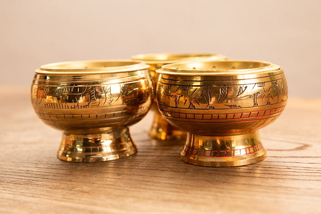 【全3種】レジン香・樹脂香用の香炉　お香たて 10 - ゴールドのものは彫り部分の色味はアソートになります。