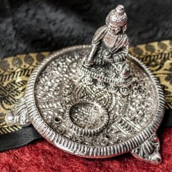 ホワイトメタルのお香立て ブッダ[9cm]の商品写真