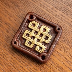 陶器のインド香&チベット香立て【約1辺5cm】