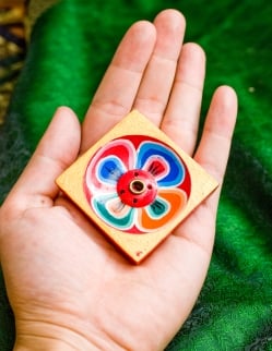 蓮の花のインド香＆ネパール香立て【1辺約5.8cm】 - サブ5