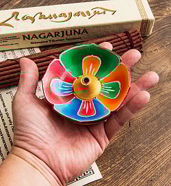 蓮の花のインド香＆ネパール香立て（大）【直径約9cm】 - サブ5