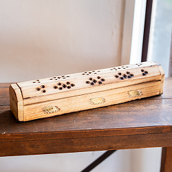 マンゴーウッドのお香立て 山タイプ Lサイズ ゾウ柄 - サブ4