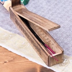 マンゴーウッドのお香立て ルーフオープンタイプ - サブ5