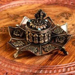 チベット香用蓮型お香立て【約11cm×約6.5cm】