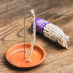 素焼きの素朴なネパール お香立て　ロープ香、コーン香用　小物入れにも - サブ2